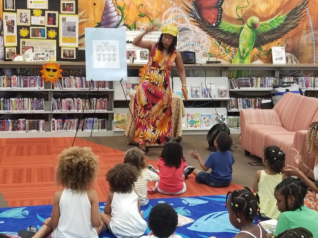 View park Lib active with kids